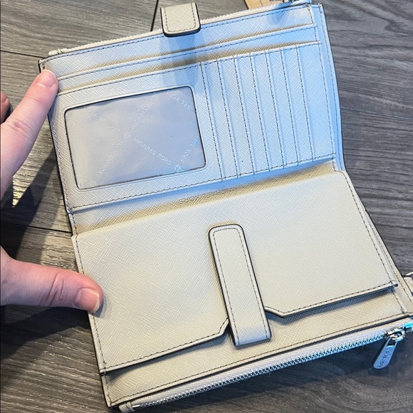 Michael Kors Wallet • Hand-Painted Metallic Monarch Butterflies • Upcycled - Picture 4 of 5